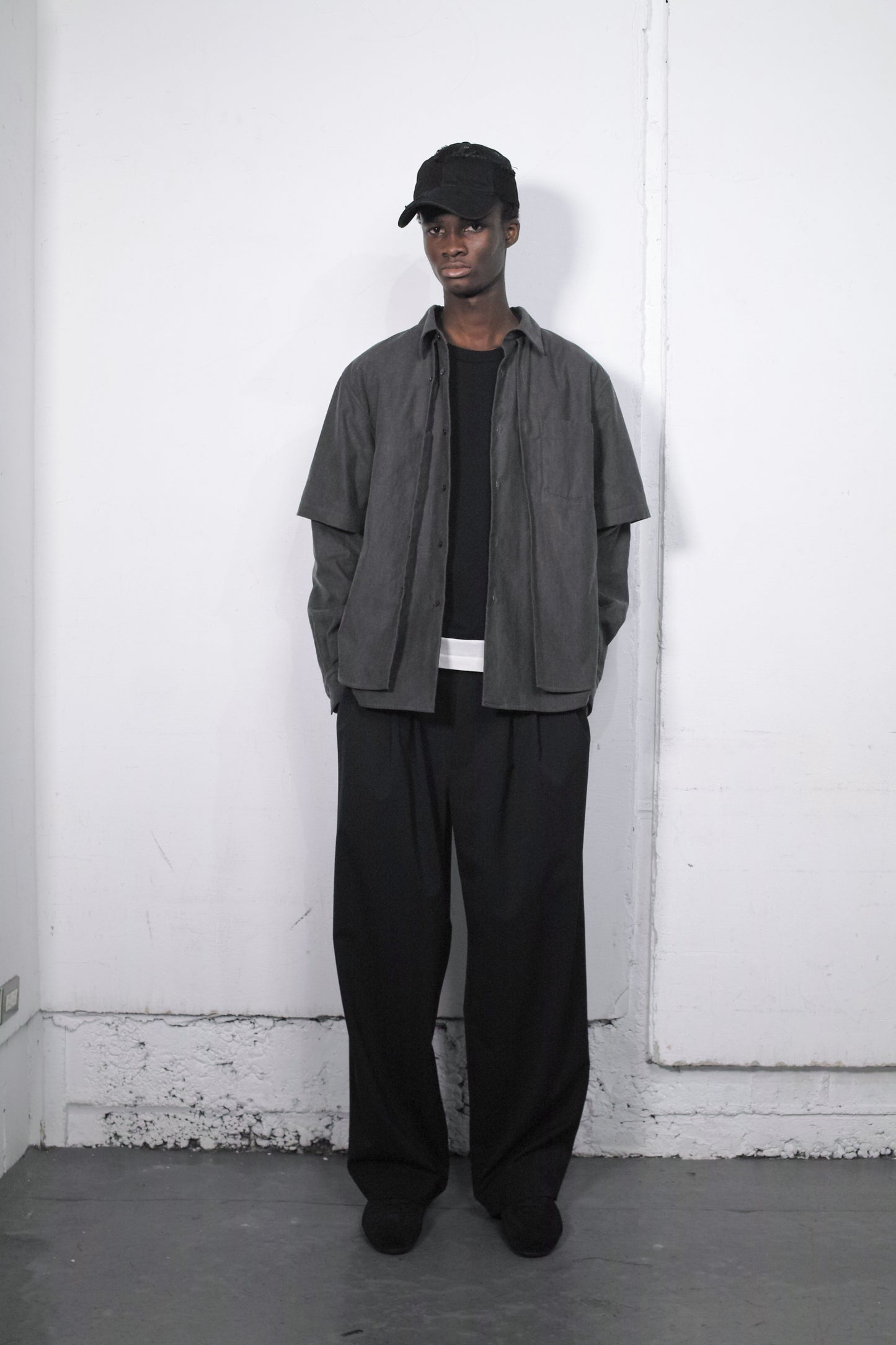 QUAD PATCH DENIM CAP / BLACK