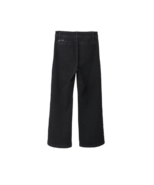 【LIMITED QUANTITY】ACE OF SPADES BLACK BOOT CUT STUDS / BLACK