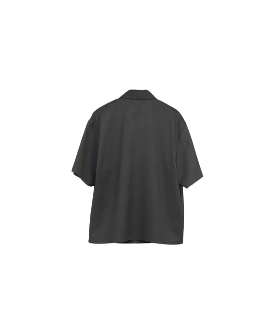 TWILL STRETCH SHORT SLEEVE SHIRTS / D-GRAY