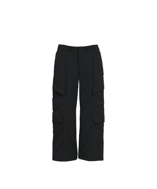 STRUCTURED UTILITY TROUSERS / BLACK