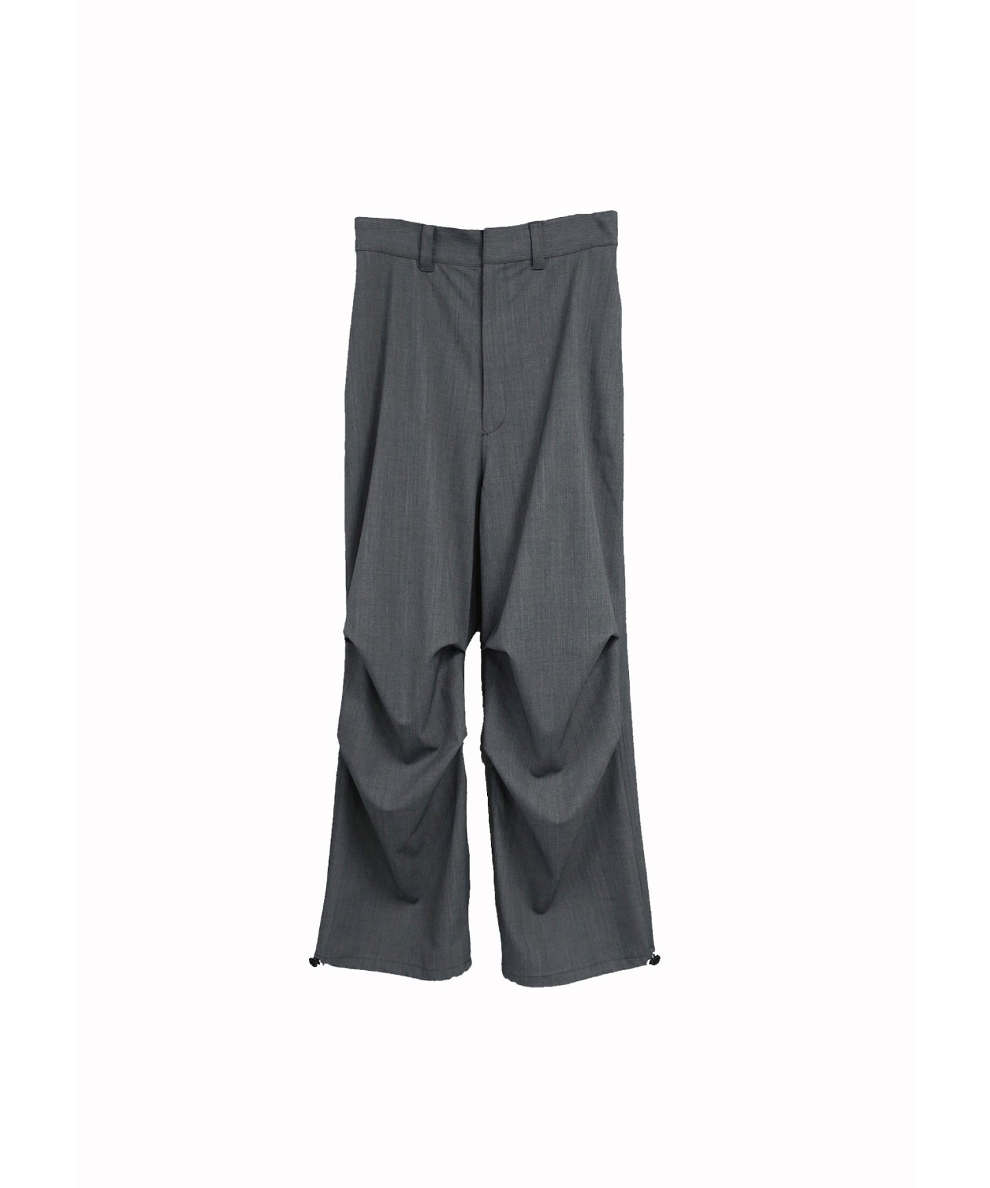 【RE-STOCK】HIGH TECH  GABARDINE WOOL 65 TROUSERS/ D.GRAY