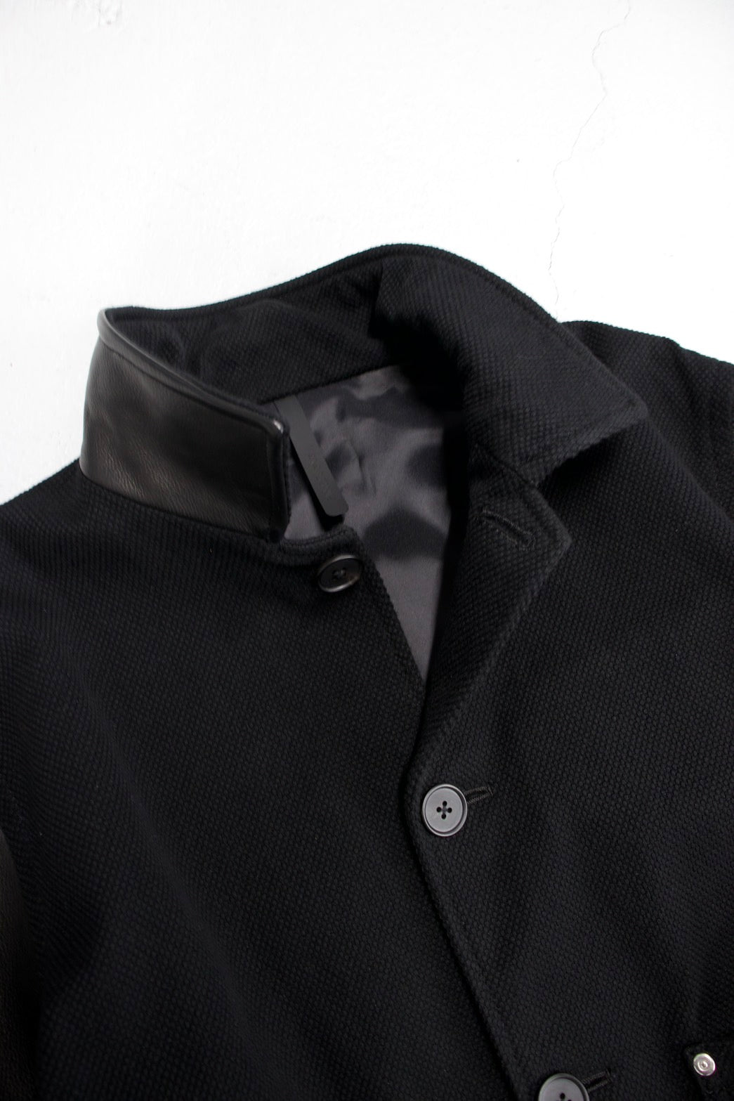 CORE BLACK ”DYED SASHIKO“ × COW LEATHER JACKET