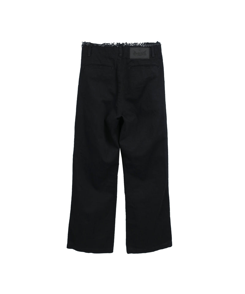 FRAYING BOOT CUT DENIM  / BLACK