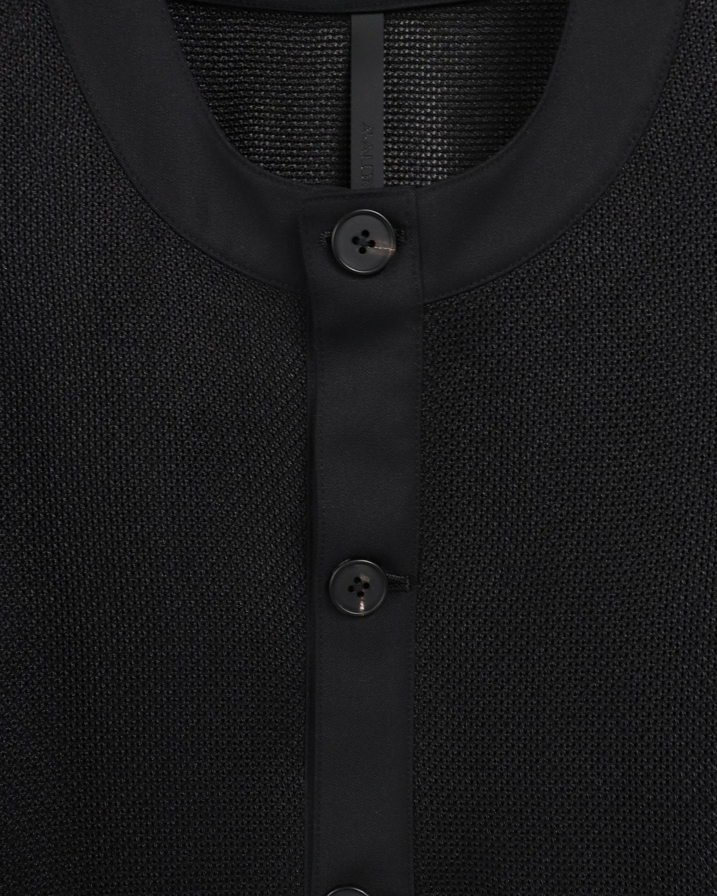 STRUCTURE LENO CLOTH CARDIGAN/ BLACK