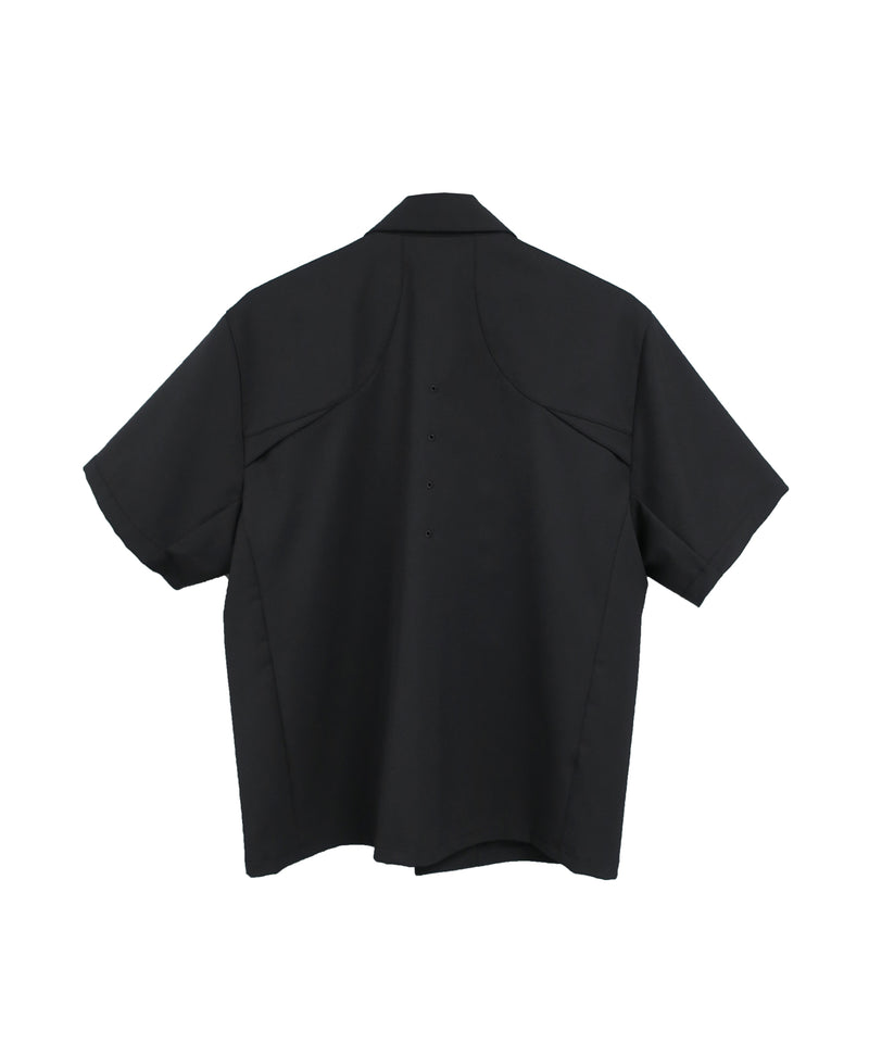 (Restock) TECHNICAL FLEXWOOL  GABARDINE  SHIRT / BLACK