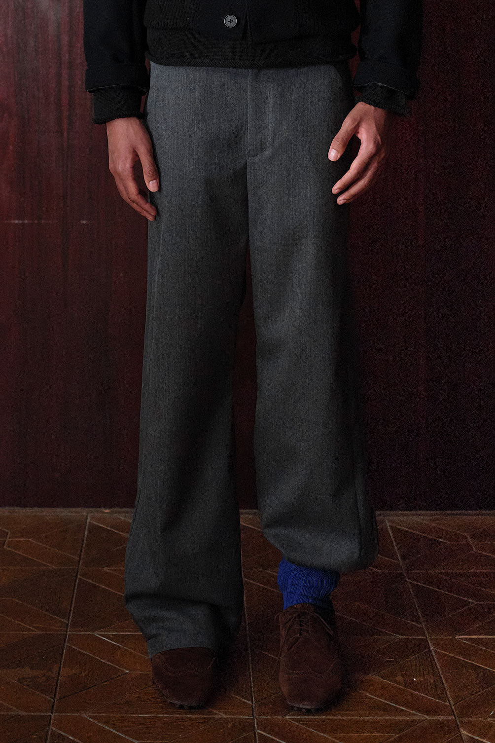 STREAMLINED CONVERTIBLE HEM TROUSERS/ GRAY