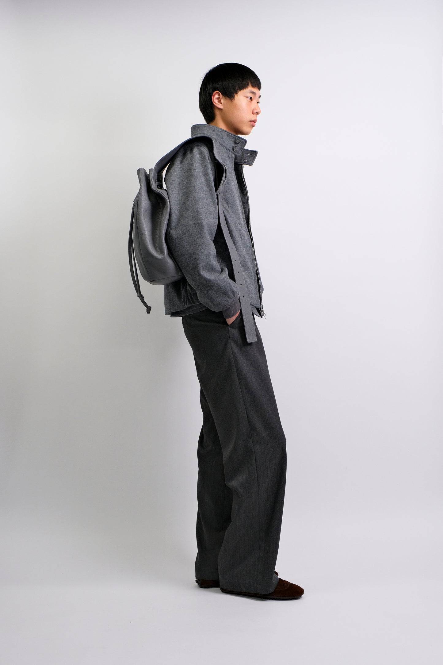 WOOL SMOOTH SWING TOP/ GRAY