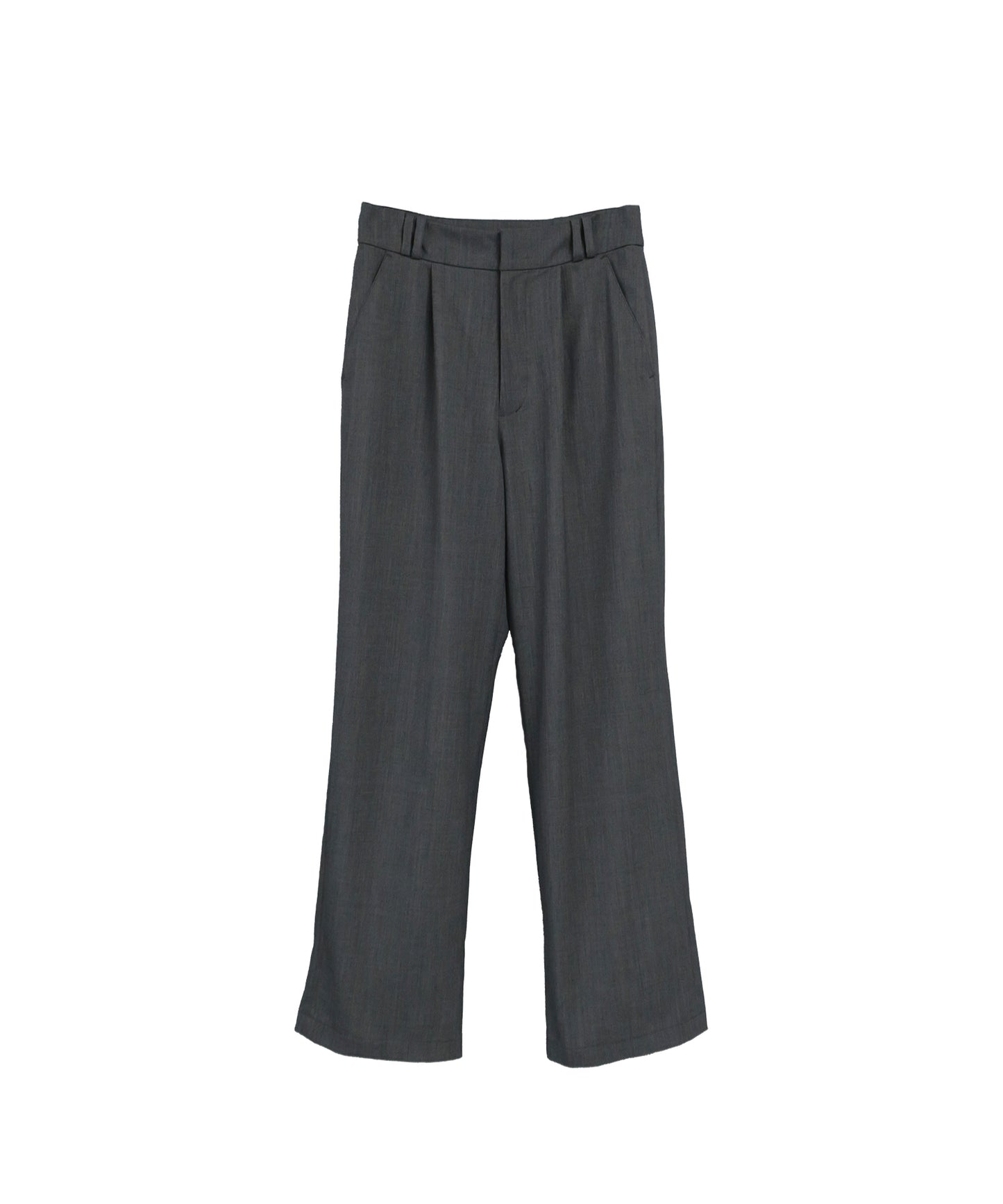 DOUBLE LOOP RELAXED STRAIGHT TROUSERS / GRAY