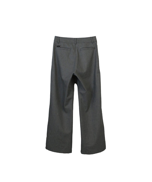 11oz WASHED DENIM  BOOTS CUT TROUSERS / D-GRAY