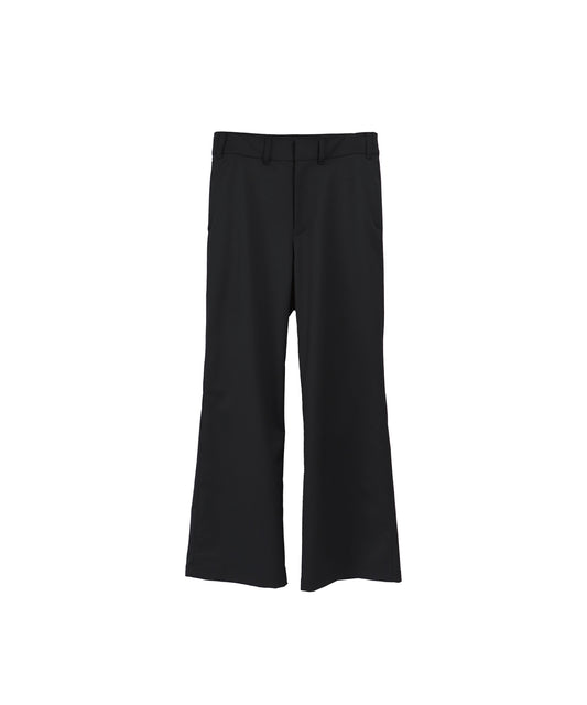 FLEX GABARDINE BOOT CUT TROUSERS / BLACK