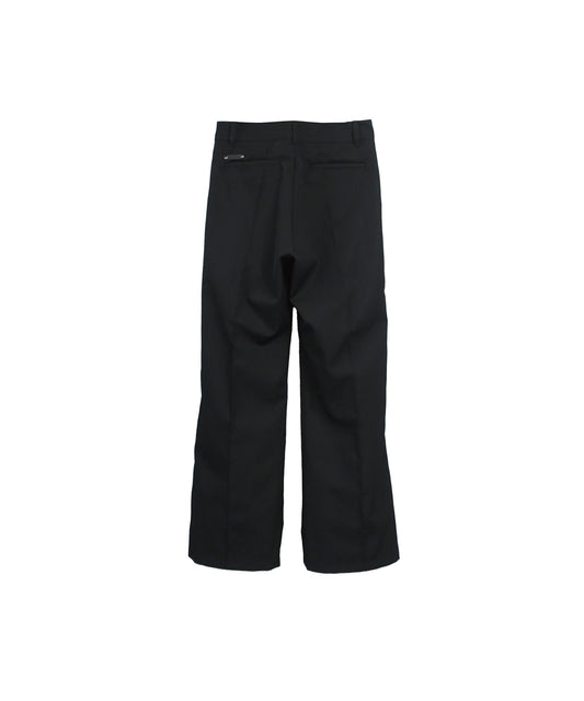ROYAL HIGH-DENSITY PIN-TUCK TROUSERS / BLACK