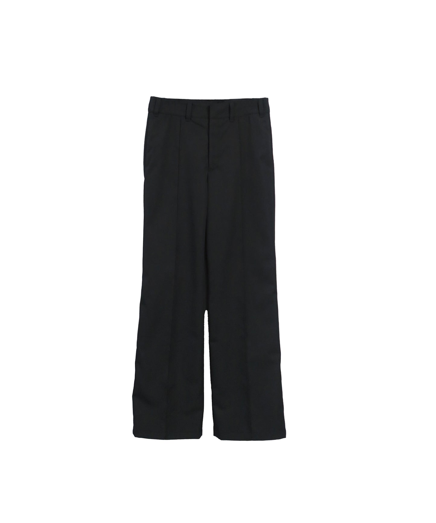 ROYAL HIGH-DENSITY PIN-TUCK TROUSERS / BLACK