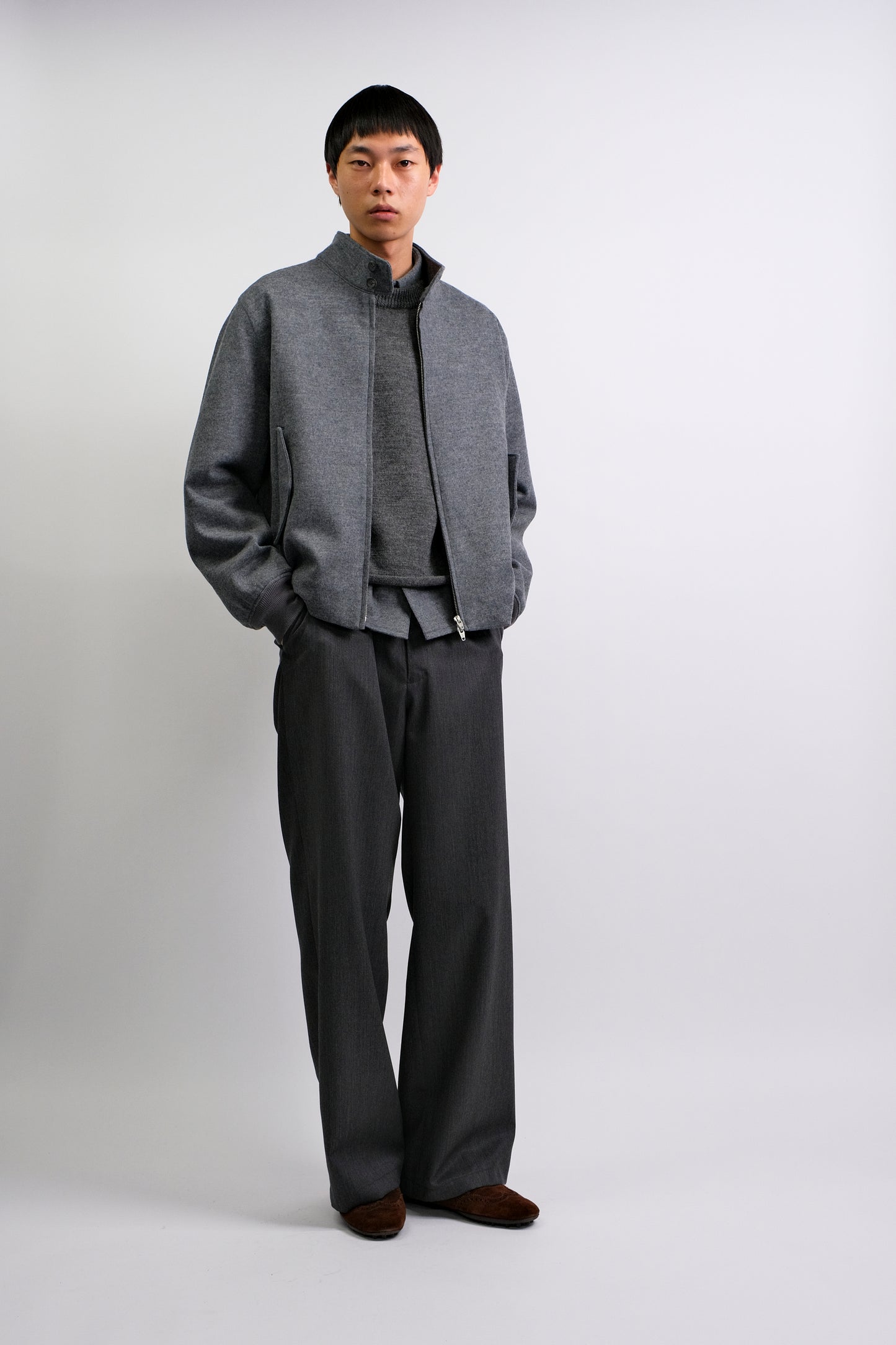 WOOL SMOOTH SWING TOP/ GRAY