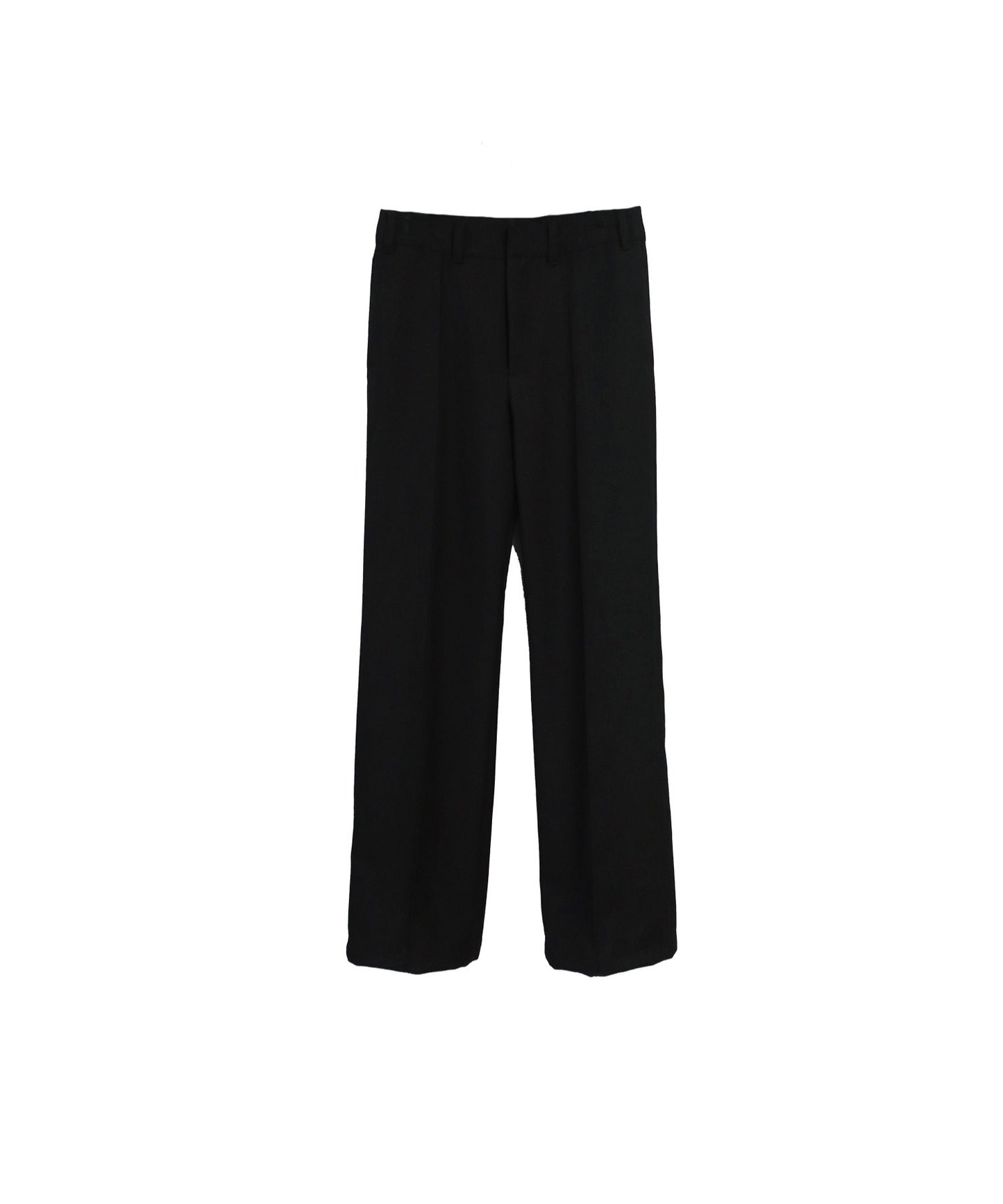 TRADITIONAL GABARDINE PIN-TUCK TROUSERS / BLACK
