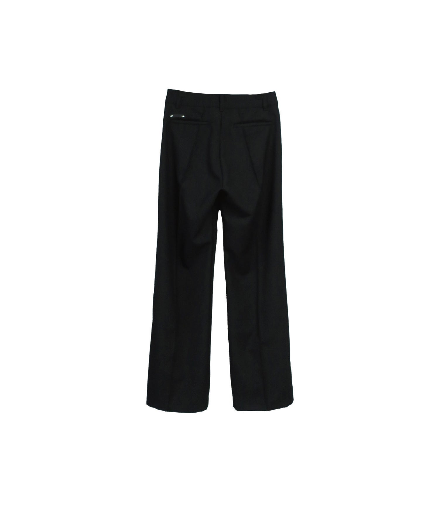 TRADITIONAL GABARDINE PIN-TUCK TROUSERS / BLACK