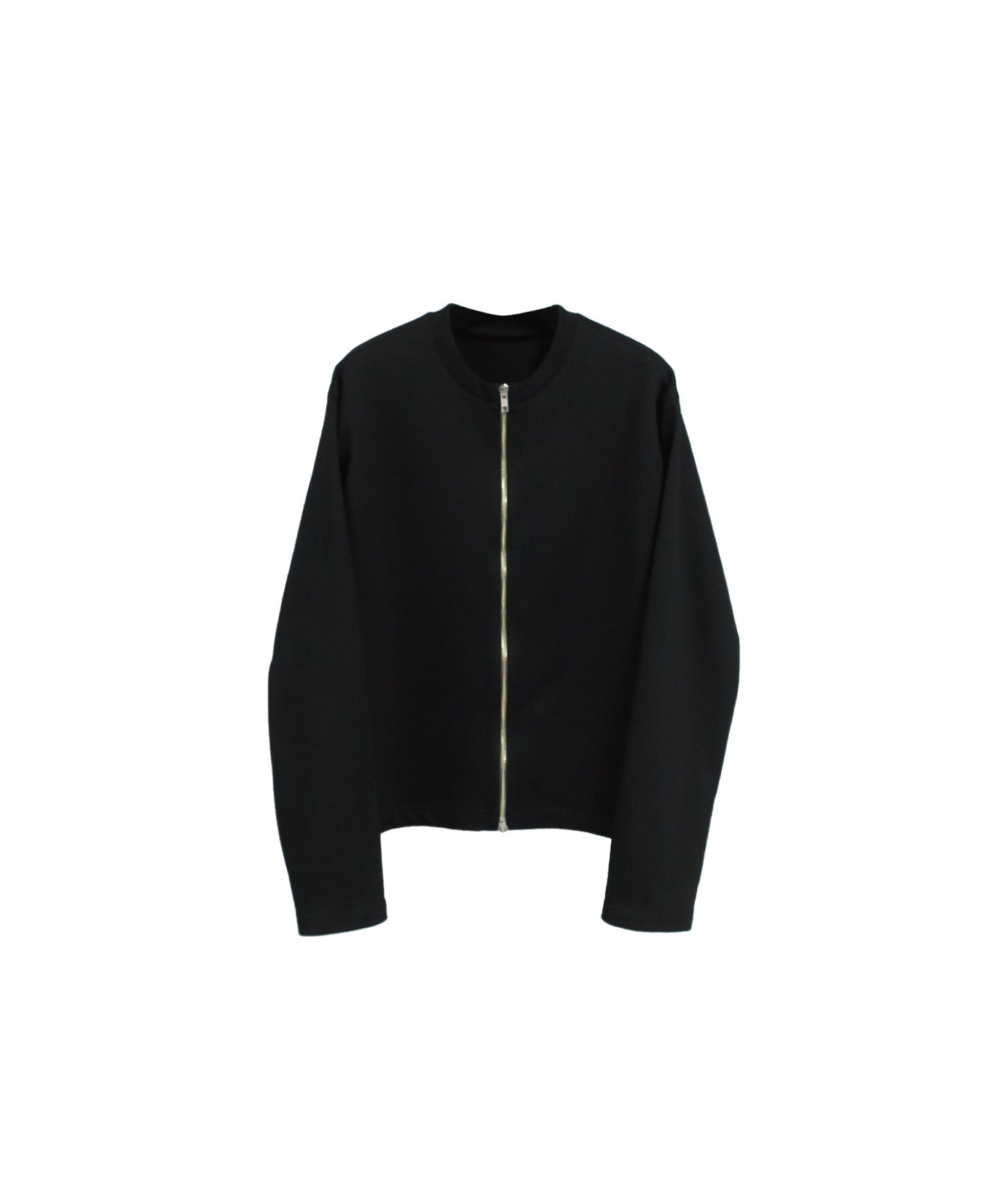 HARD COMPACT COTTON W ZIP CARDIGAN/ BLACK