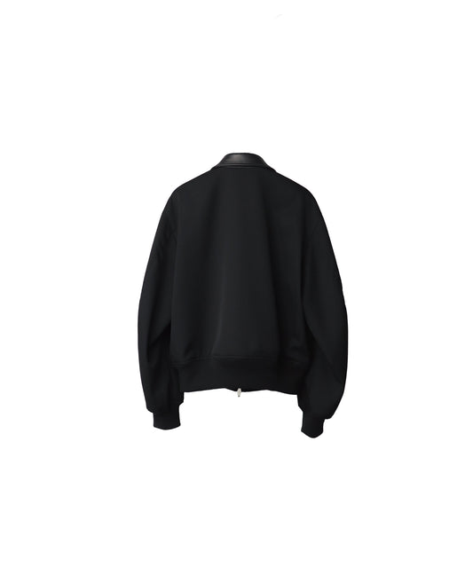 AF SHEEP COLLAR HARU-KING TWILL WOOL BLOUSON/ BLACK