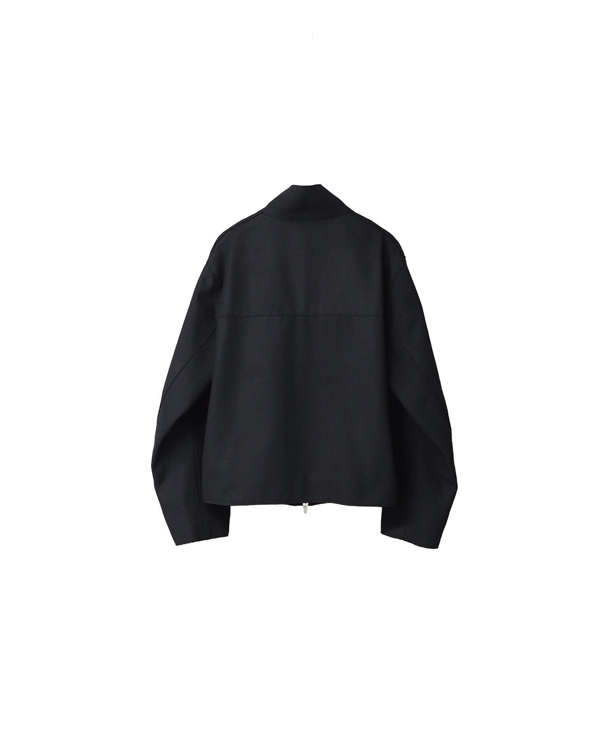 WOOL RAW EDGE JACKET/ BLACK