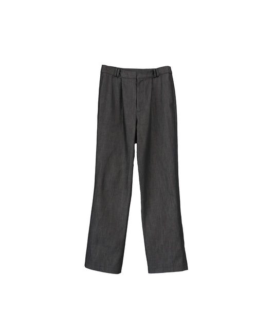 LUX DENIM DOUBLE LOOP TROUSERS / BLACK