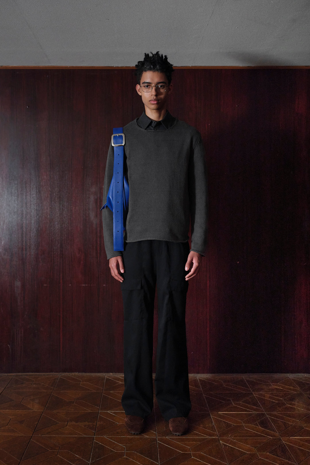 【NEW COLOR】“SUTEMACHI“ TECHNIQUE COW LEATHER 2WAY BAG/ BLUE