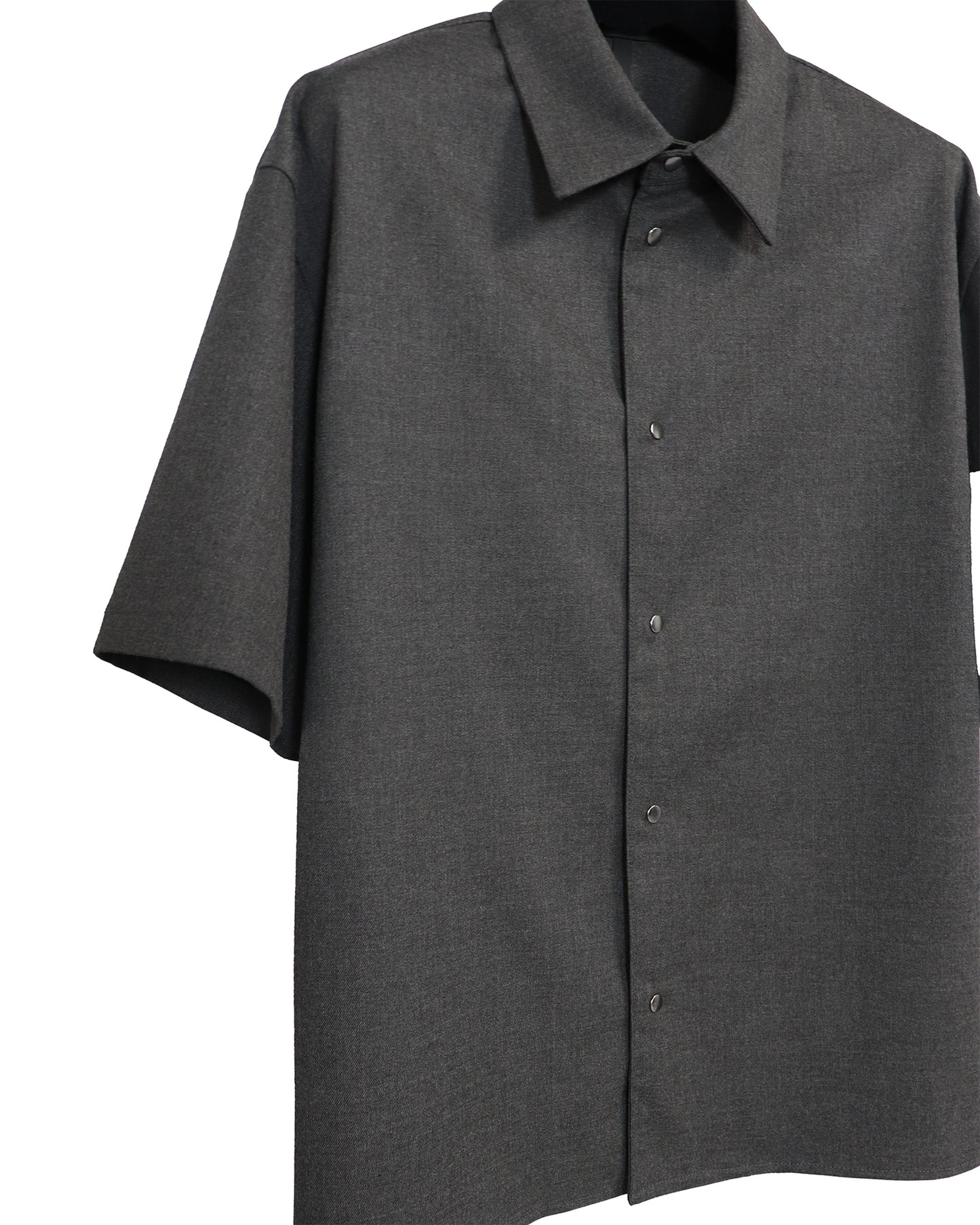 【RE-STOCK】TWILL STRETCH SHORT SLEEVE SHIRTS / D-GRAY