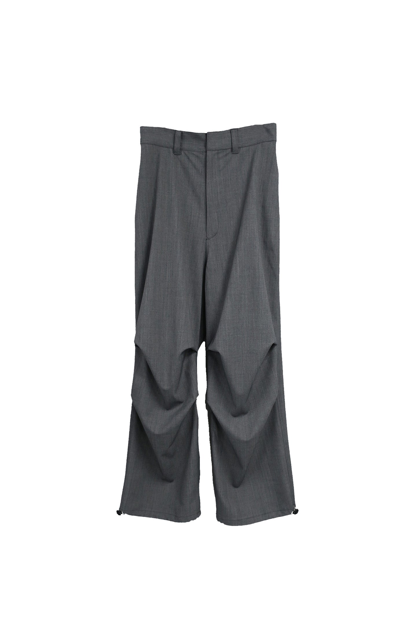 【RE-STOCK】HIGH TECH  GABARDINE WOOL 65 TROUSERS/ D.GRAY