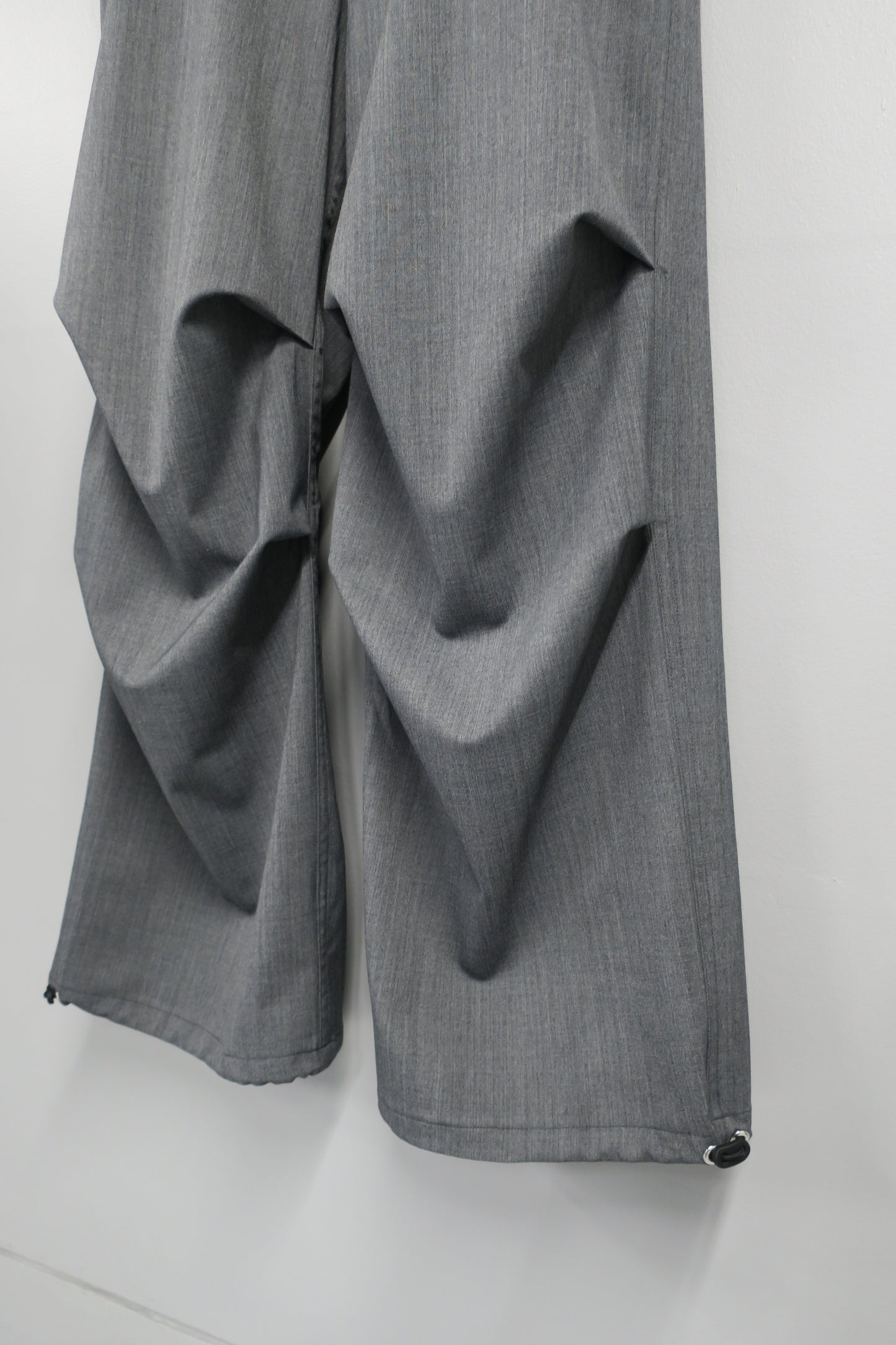 【RE-STOCK】HIGH TECH  GABARDINE WOOL 65 TROUSERS/ D.GRAY