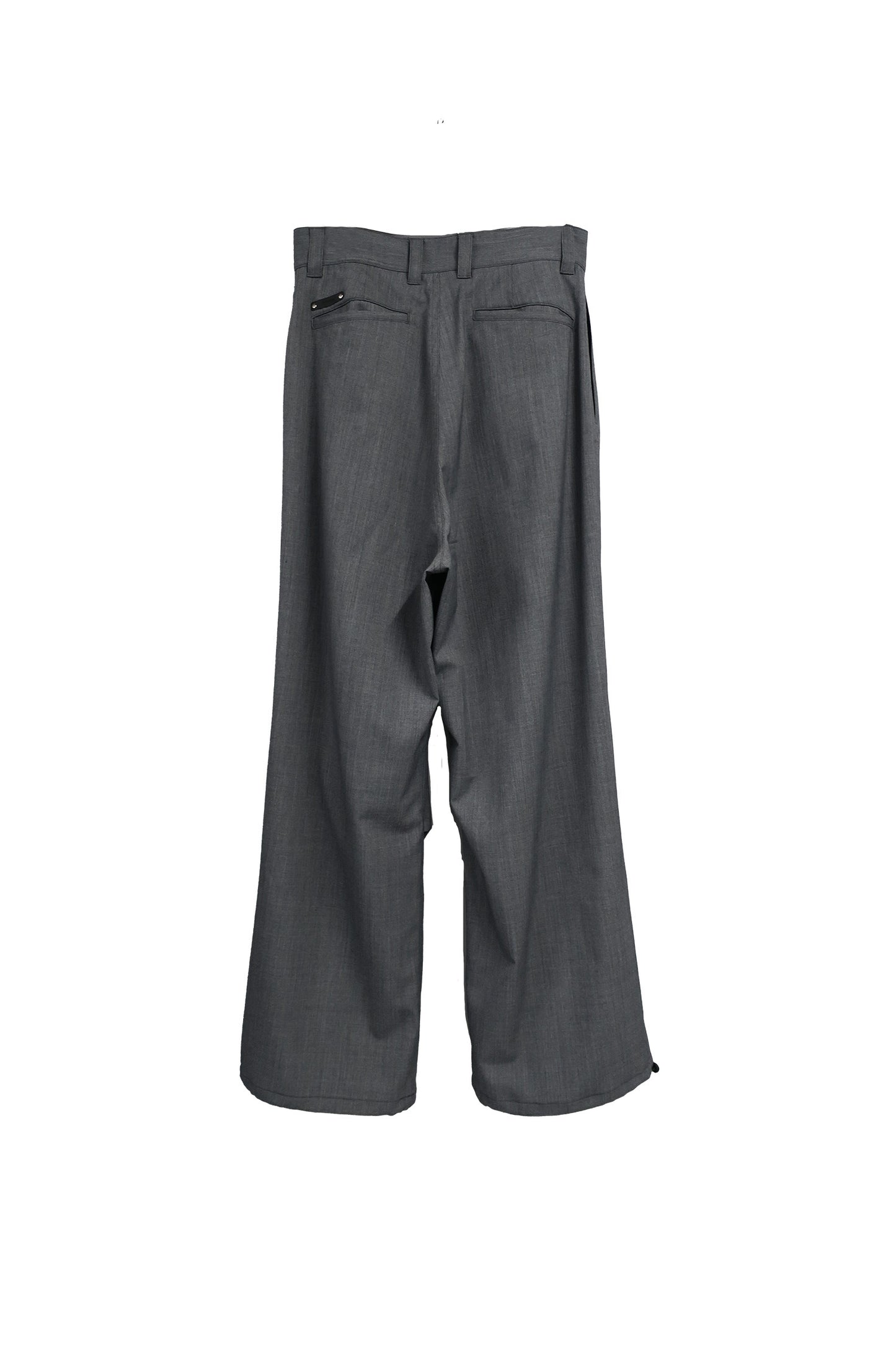 【RE-STOCK】HIGH TECH  GABARDINE WOOL 65 TROUSERS/ D.GRAY