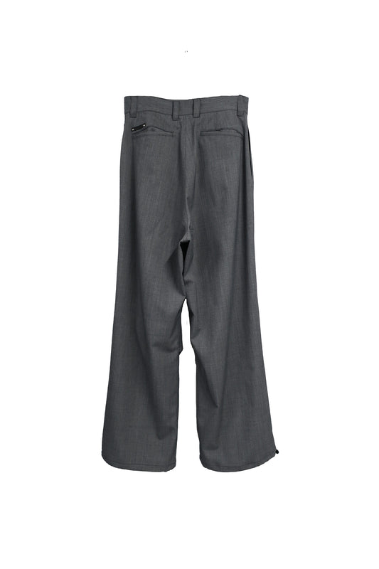 【RE-STOCK】HIGH TECH  GABARDINE WOOL 65 TROUSERS/ D.GRAY
