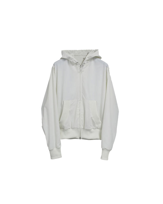 【SALE】WATERPROOF COMPACT W ZIP HOODIE/ WHITE