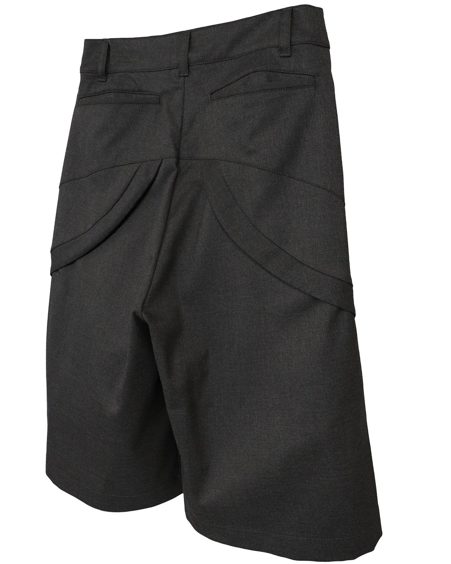 【RE-STOCK】TWILL CROPPED WIDE TROUSERS/ D-GRAY