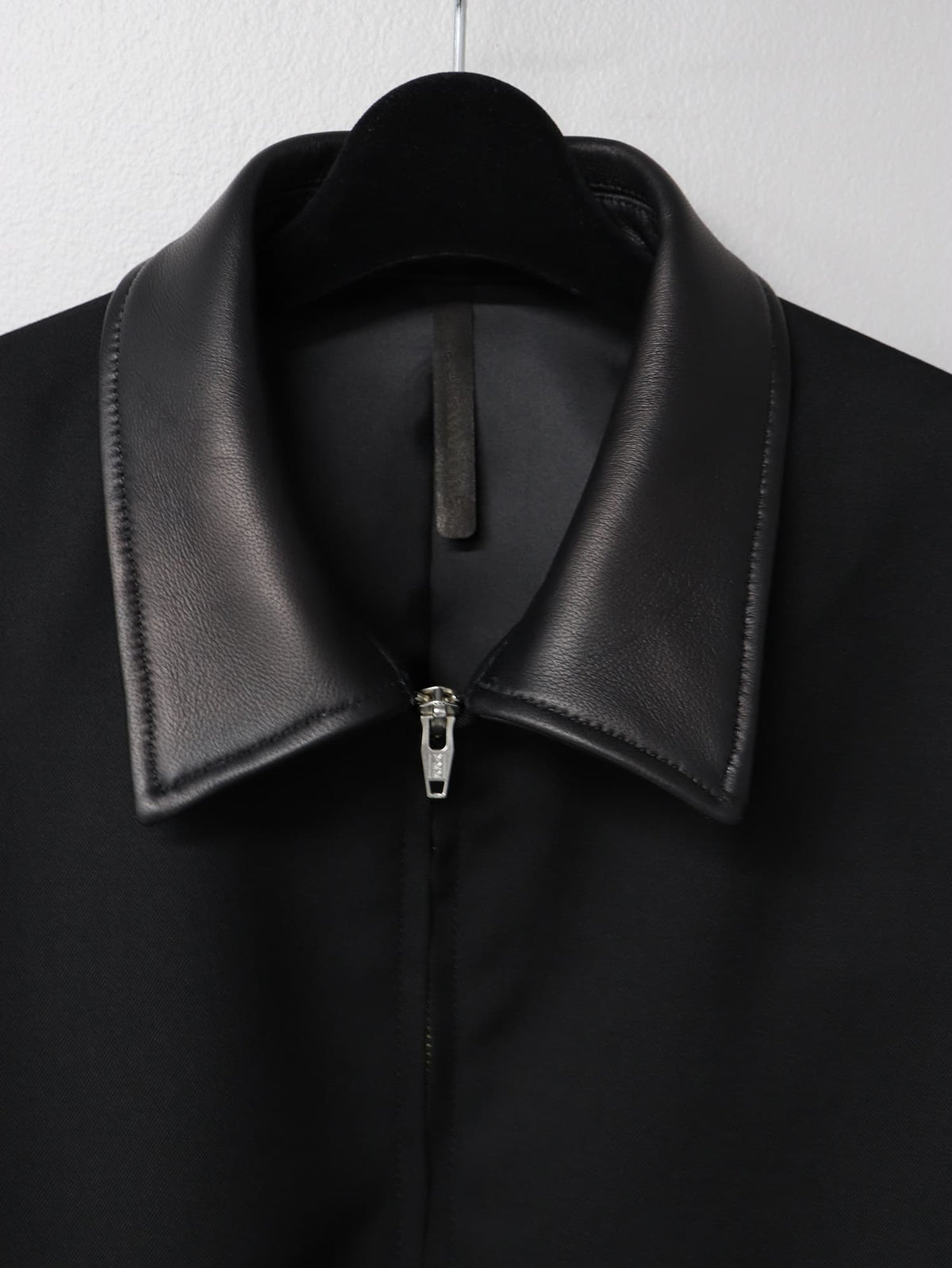 AF SHEEP COLLAR HARU-KING TWILL WOOL BLOUSON/ BLACK