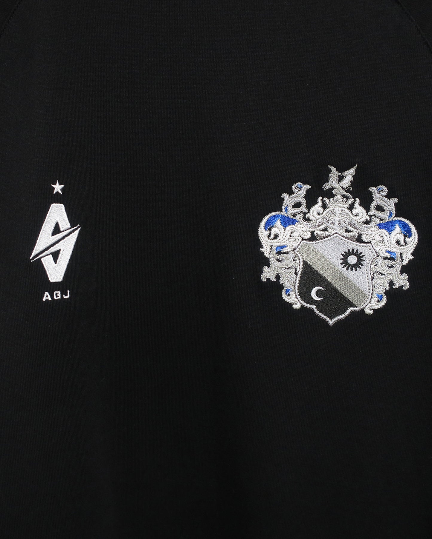 【SALE】A G J WARM UP  LONG SLEEVE SHIRTS（COTTON） / BLACK