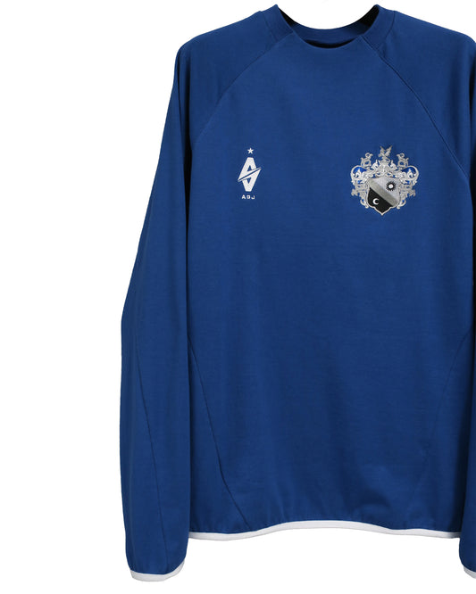 【SALE】A G J WARM UP  LONG SLEEVE SHIRTS（COTTON) / T-BLUE