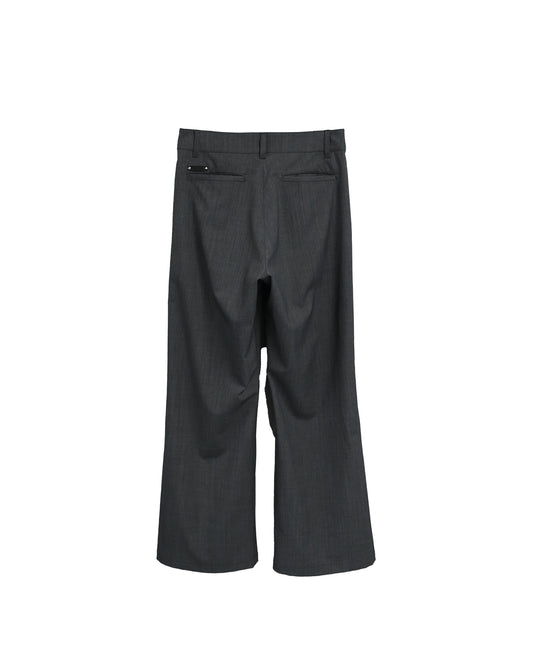 FLEX GABARDINE BOOT CUT TROUSERS / D-GRAY
