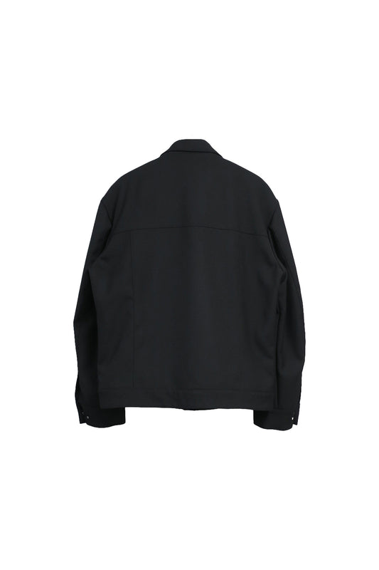 GABERDINE WOOL MODERN  IKE JACKET / BLACK
