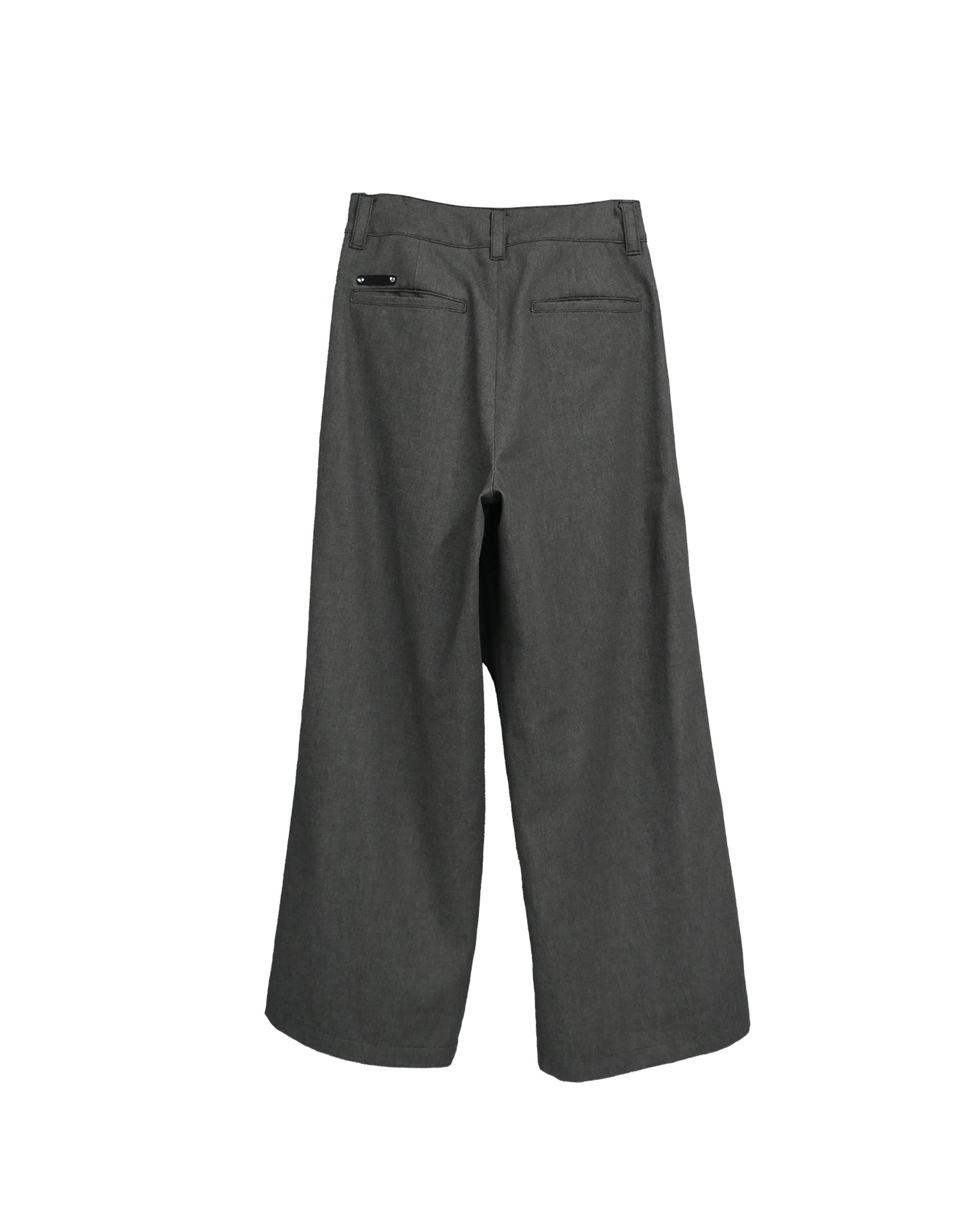 11oz WASHED DENIM  WIDE TROUSERS / D-GY