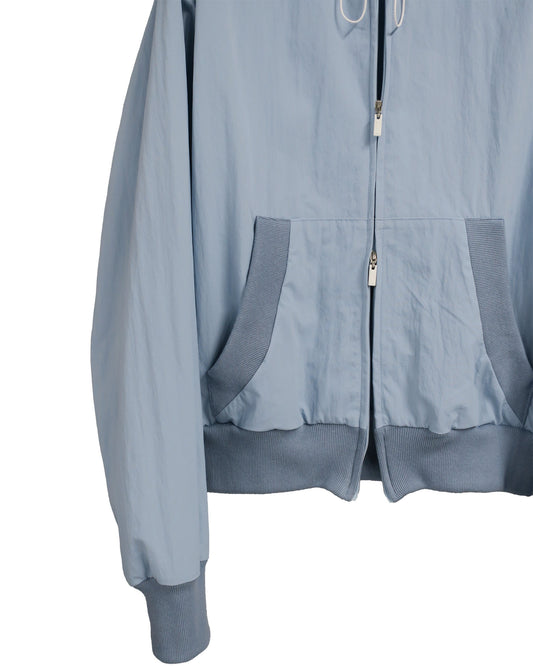 【SALE】WATERPROOF COMPACT W ZIP HOODIE/ L-BLUE