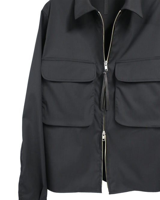 S120 WOOL SOLOTEX ZIP JACKET / BLACK