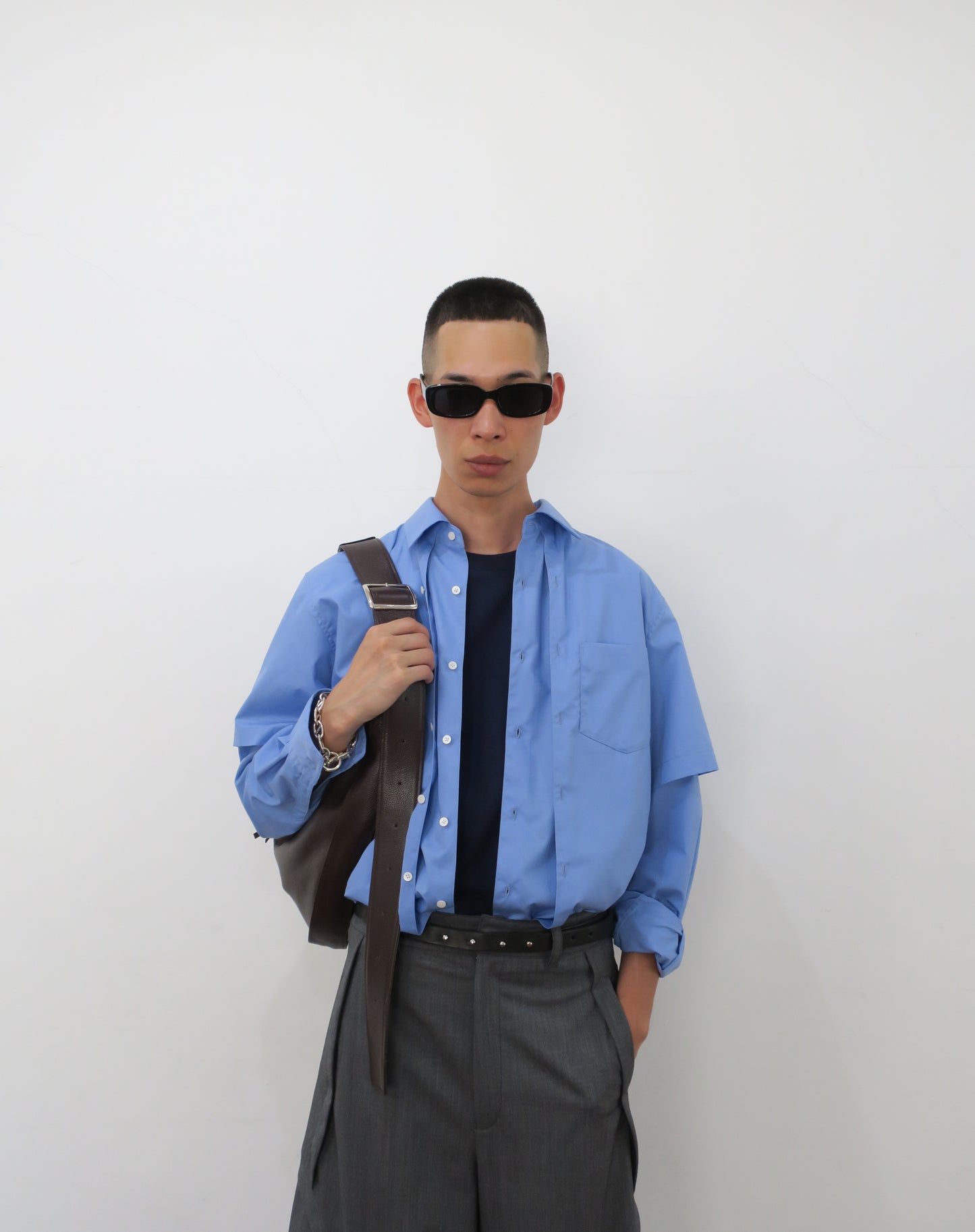 GIMMICK LAYRED IVY SHIRTS/ BLUE