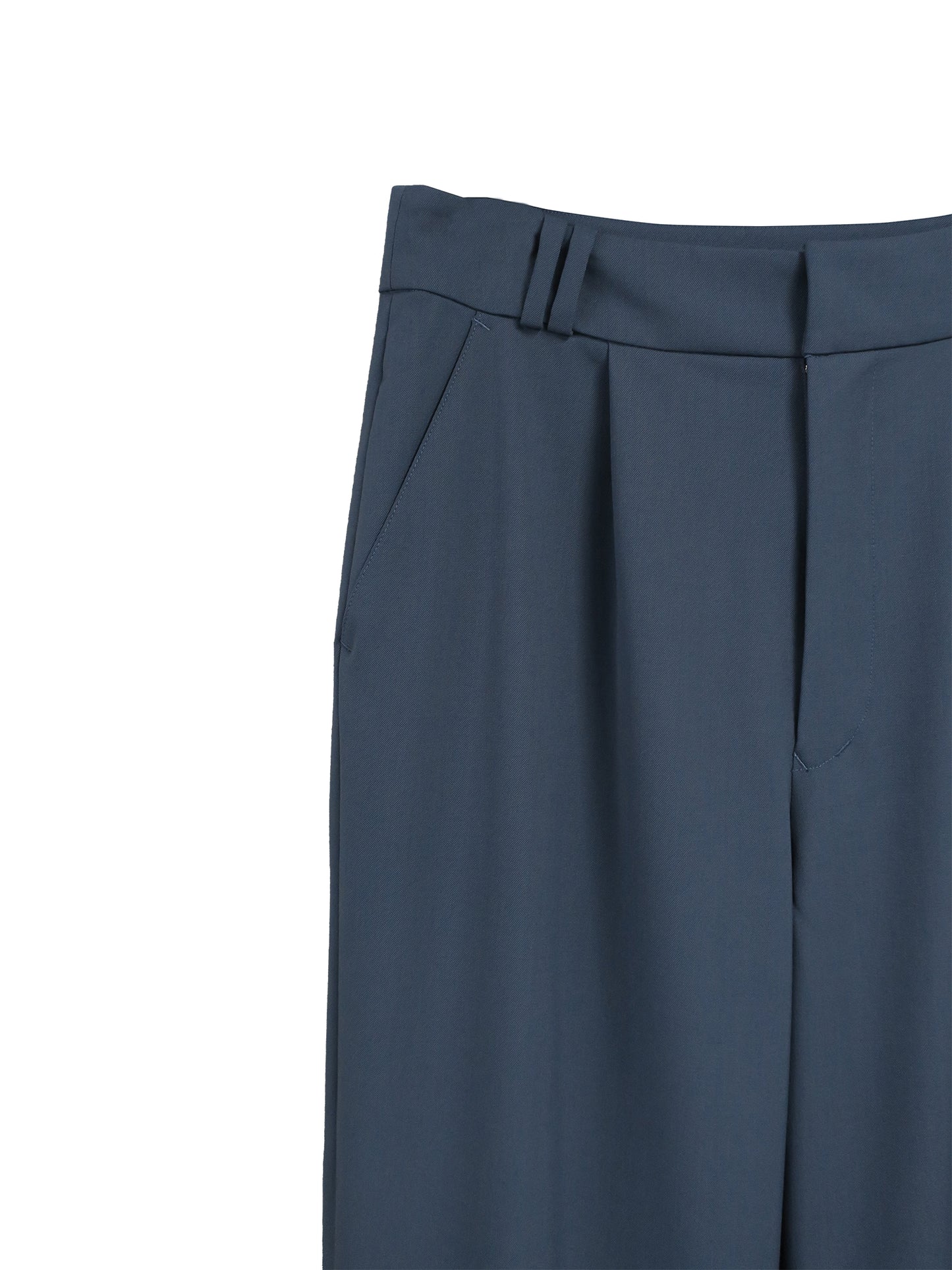 DOUBLE LOOP RELAXED STRAIGHT TROUSERS / BL-GY