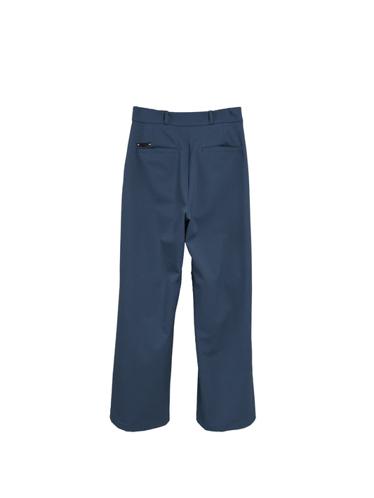 DOUBLE LOOP RELAXED STRAIGHT TROUSERS / BL-GY