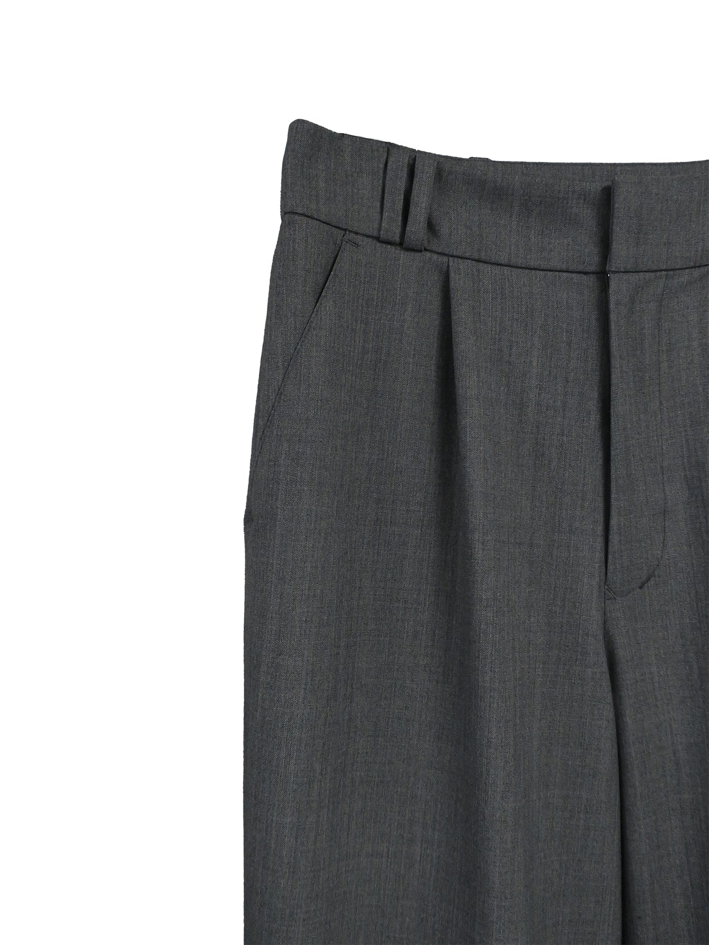 DOUBLE LOOP RELAXED STRAIGHT TROUSERS / GRAY