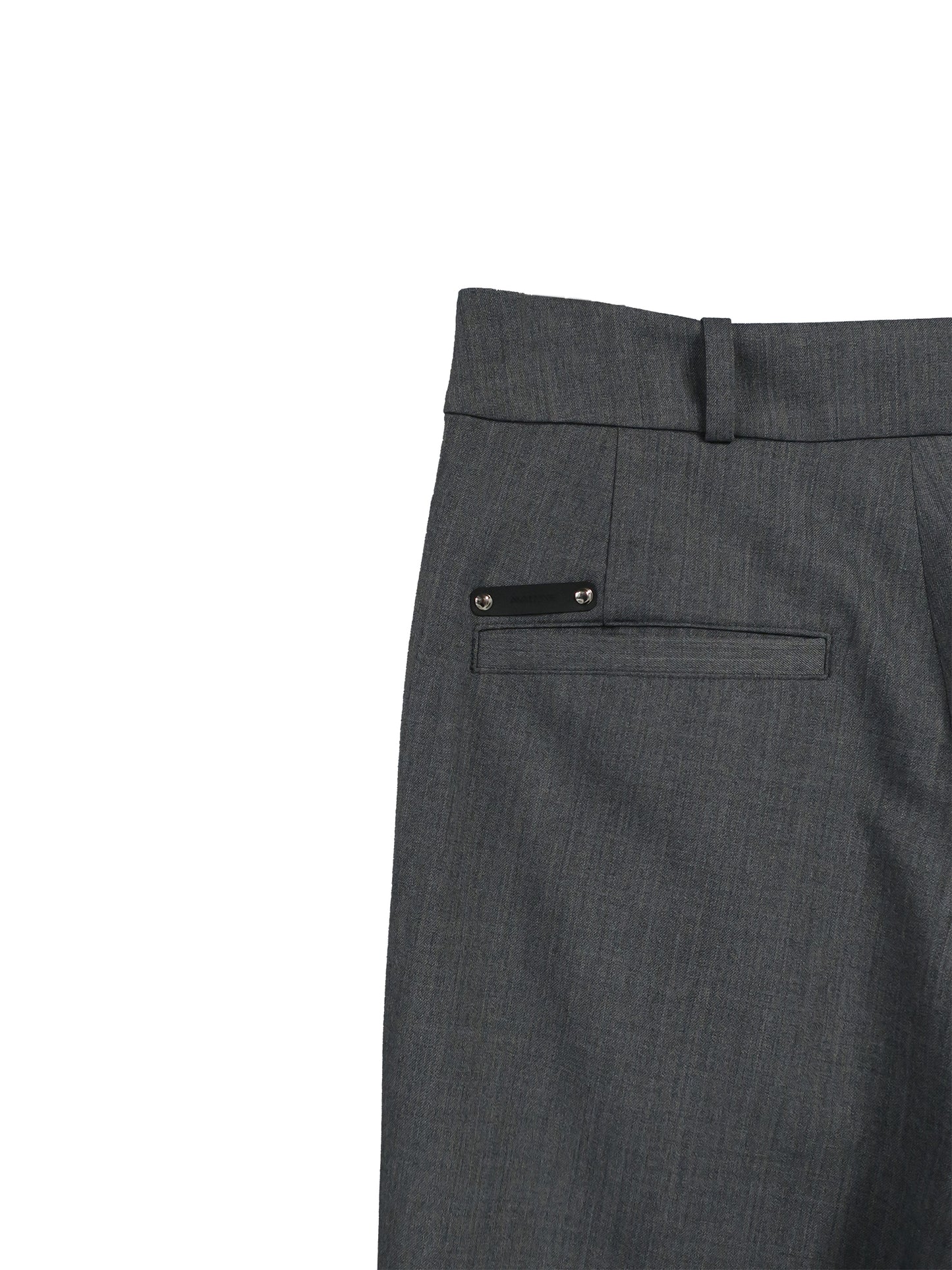 DOUBLE LOOP RELAXED STRAIGHT TROUSERS / GRAY