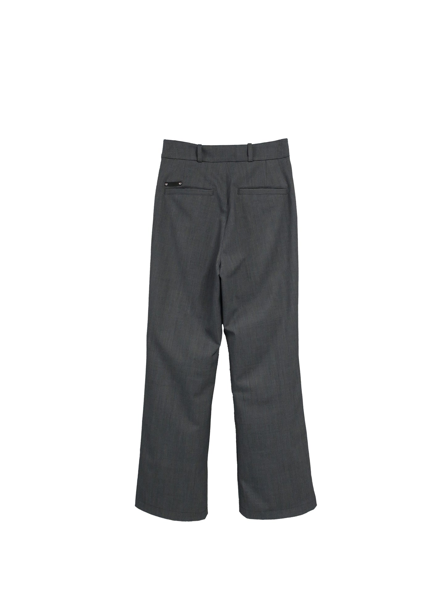 DOUBLE LOOP RELAXED STRAIGHT TROUSERS / GRAY