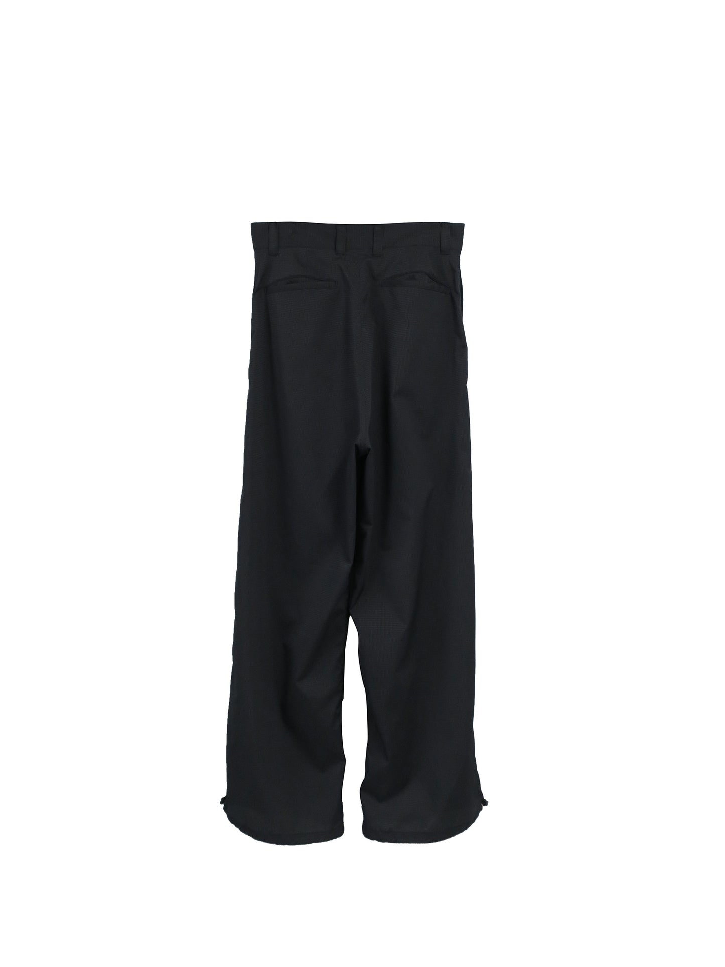 DOT AIR STRETCH 4-TUCK TROUSERS / BLACK