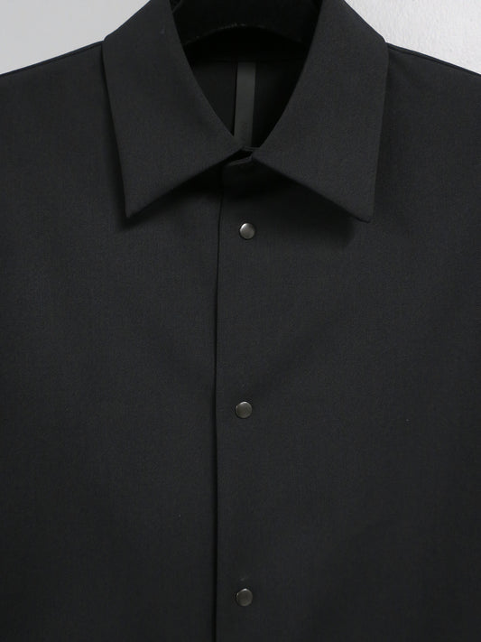FLEX GABARDINE SQUARE SHIRT / BLACK