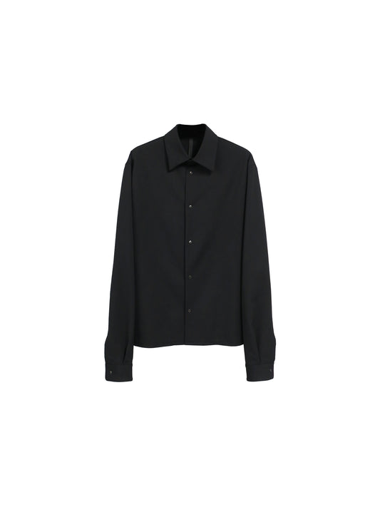 FLEX GABARDINE SQUARE SHIRT / BLACK