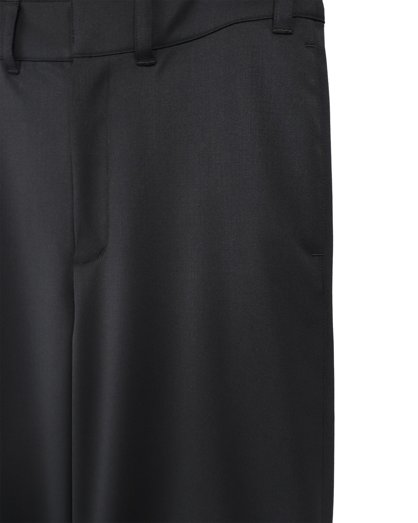 FLEX GABARDINE BOOT CUT TROUSERS / BLACK