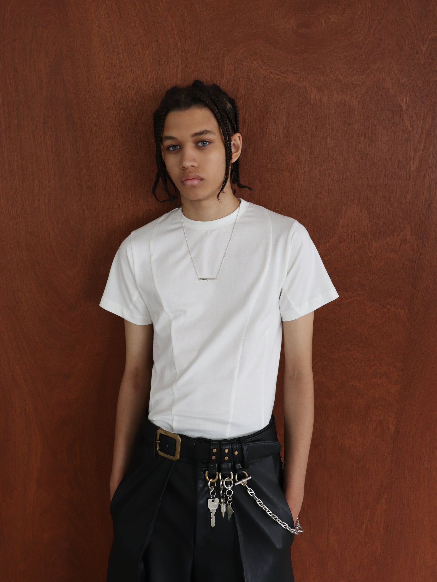 STREAMED LINE ALL WHITE PANEL T-SH/ OFF WHITE